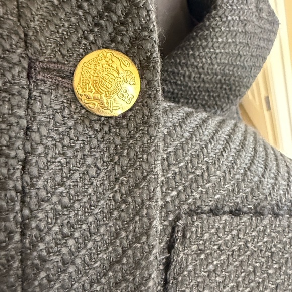 J. Crew Black Tweed Lady Jacket with Gold Buttons - Picture 5 of 5